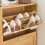 SoBuy Meuble à Chaussures 2 Abattants, Bois Clair 8
