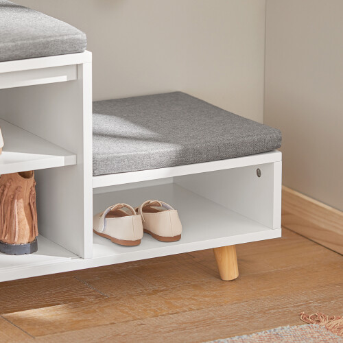 SoBuy Shoe Bench Storage White 101x35x46cm 1
