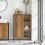 SoBuy Ντουλάπι Μπάνιου 60x30x90cm με Κουβά Καστανό 2