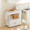 SoBuy Mobile Cucina Salvaspazio con Ruote Bianco 6