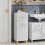 SoBuy Λευκό Ντουλάπι Μπάνιου 30x30x90 cm 5