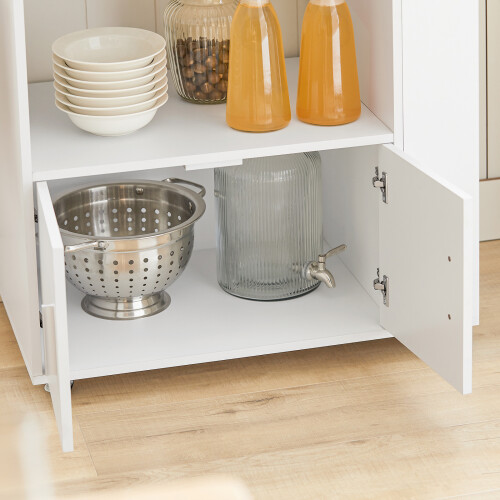SoBuy Mobile Cucina Salvaspazio con Ruote Bianco 2