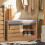 SoBuy Shoe Bench Storage Brown 80x35x48cm 5