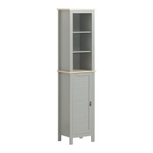 SoBuy BZR68-HG Grey Bathroom Tall Storage Cabinet