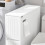 SoBuy Armoire WC Compacte avec Roulettes Blanc 3