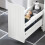 SoBuy Armoire WC Compacte avec Roulettes Blanc 2