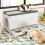 SoBuy Cat Litter Cabinet Storage Bench White 9