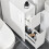 SoBuy Armoire WC Compacte avec Roulettes Blanc 8