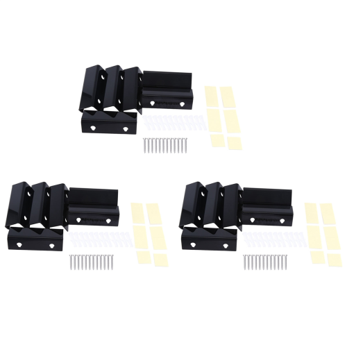 Black Vinyl Record Shelf Wall Mount 6 Pack,Vinyl Holder Wall