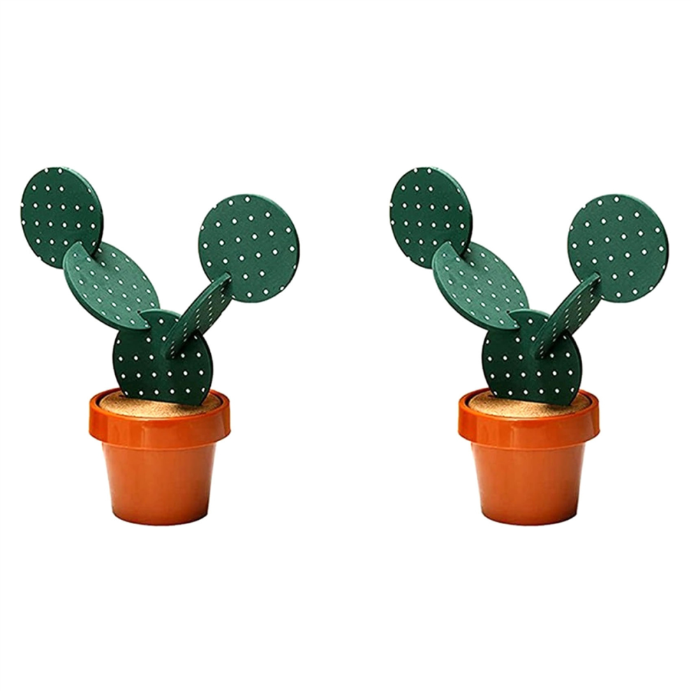 Cactus Coasters Set for Drinks of 6 Pieces,Funny Coasters Cactus Gift-image-OPC-PHXB2SP-NEW