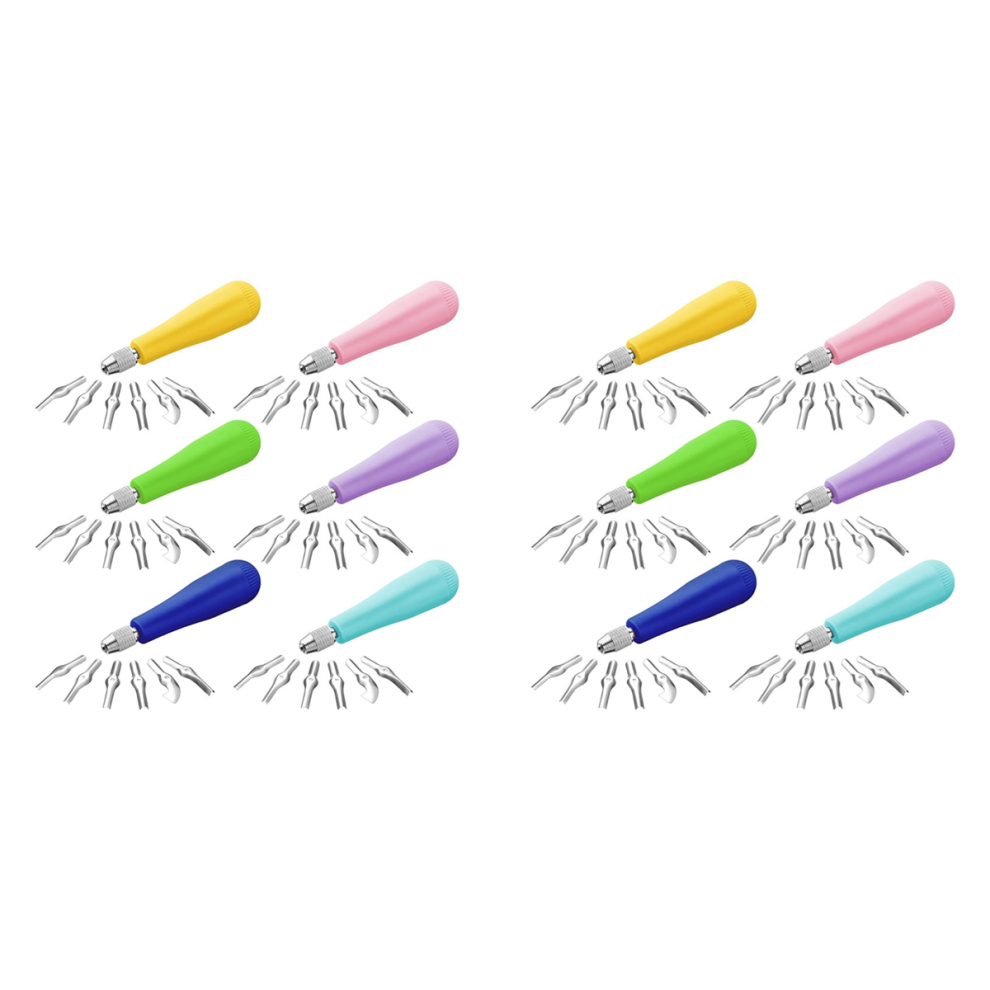 Kit Di 6 Taglierine Per Linoleum Artigianali E Strumenti Per Intaglio