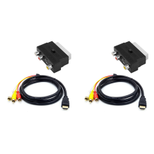 1080P -Compatible Male AV Cable W/SCART To 3 Phono Adapter