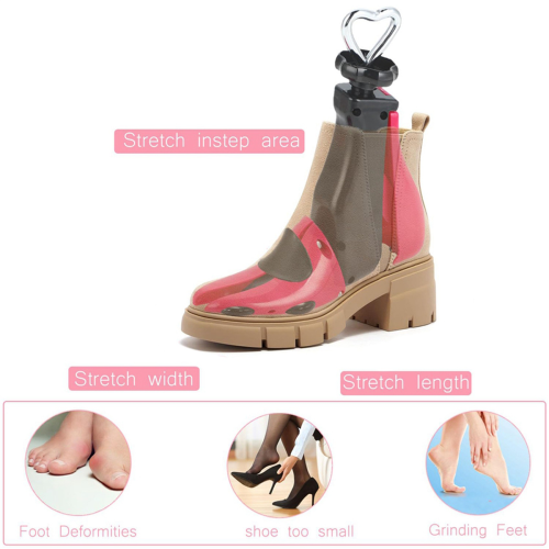 Allargatore per scarpe, allargatore per scarpe, allunga larghezza e lunghezza, rosa 2