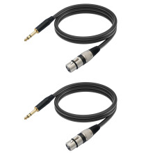 Cablu jack XLR cu 3 pini, TRS 6.4 inch - XLR echilibrat - Jack 6.35 mm, 1.8 m
