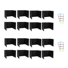 8 Pack Desk Dividers for Students, Waterproof Plastic black