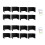 8 Pack Desk Dividers for Students, Waterproof Plastic black 1