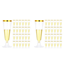 25 pezzi da 150 ml di bicchieri da champagne usa e getta trasparenti