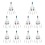 10 x 8-pins DIP IC-sockets Adapter Soldeertype Socket 1