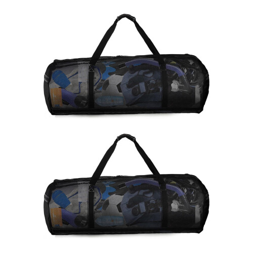 Mesh Scuba Dive Gear Bag, Foldable Mesh Duffle Beach Tote Bag