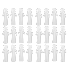Large White Wedding Pew Bows with Long Tulle Wedding Pew Bows