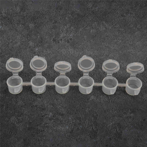 8 Strips/48 Pots 3Ml Empty Paint Cup Pots for Schools Painting Arts 2