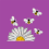 Adorable Bees Style Glass Sticker, Bee Window Decals- Sunflower 1