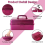 Glitter Pink & Craft Tool Storage Box, Stackable Carry Tackle Box 2