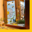 Adorable Bees Style Glass Sticker, Bee Window Decals- Sunflower 5