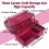 Glitter Pink & Craft Tool Storage Box, Stackable Carry Tackle Box 4