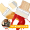 3 pcs Flat Paddle Paint Brush Set,Wide Paint Brush Large Paint Brush 3
