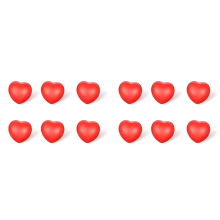 6Pcs 1.5 inch Stress Balls Valentine's Day Heart Shapeds