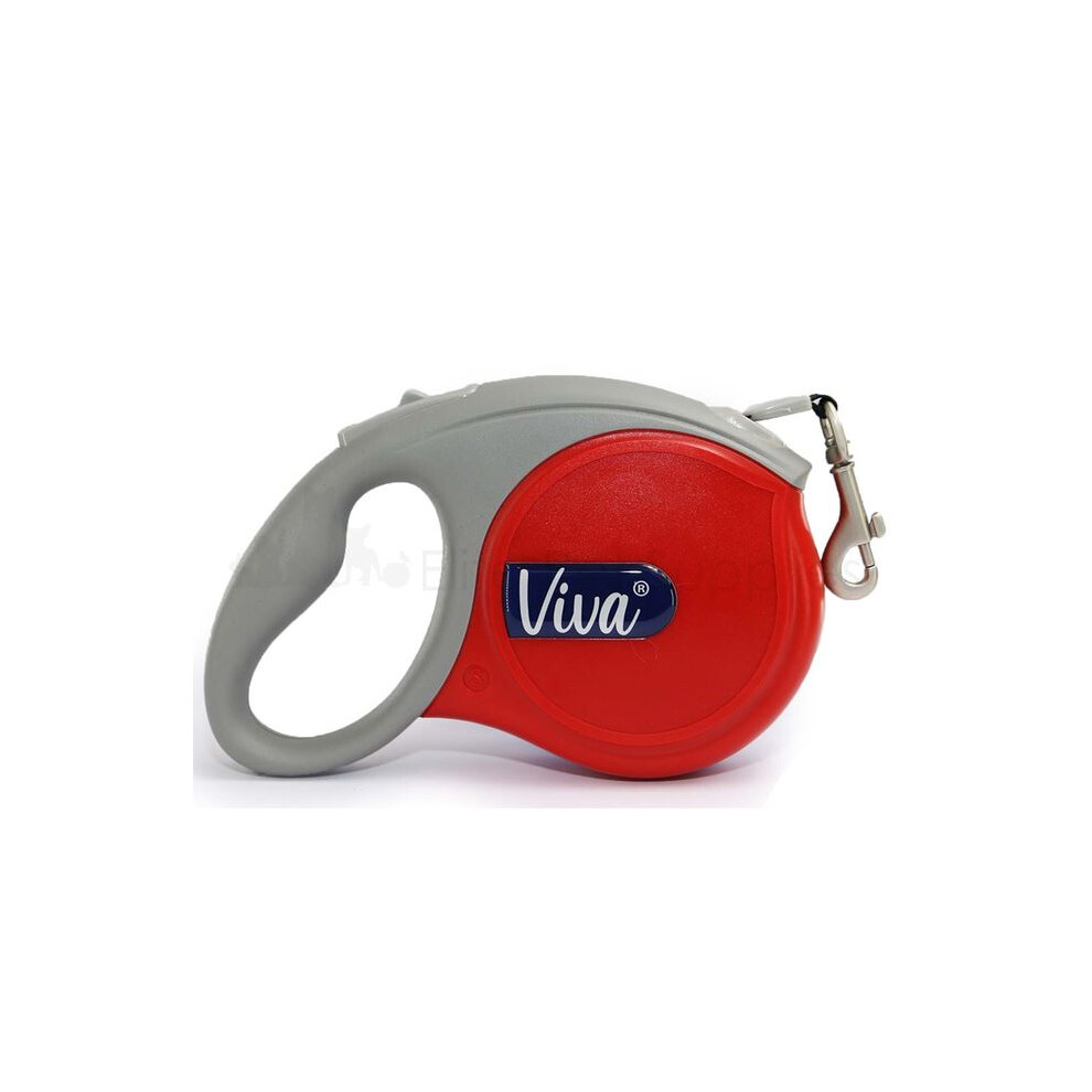 Ancol Viva Extendable Lead Tape Small 20Kg-5M Red