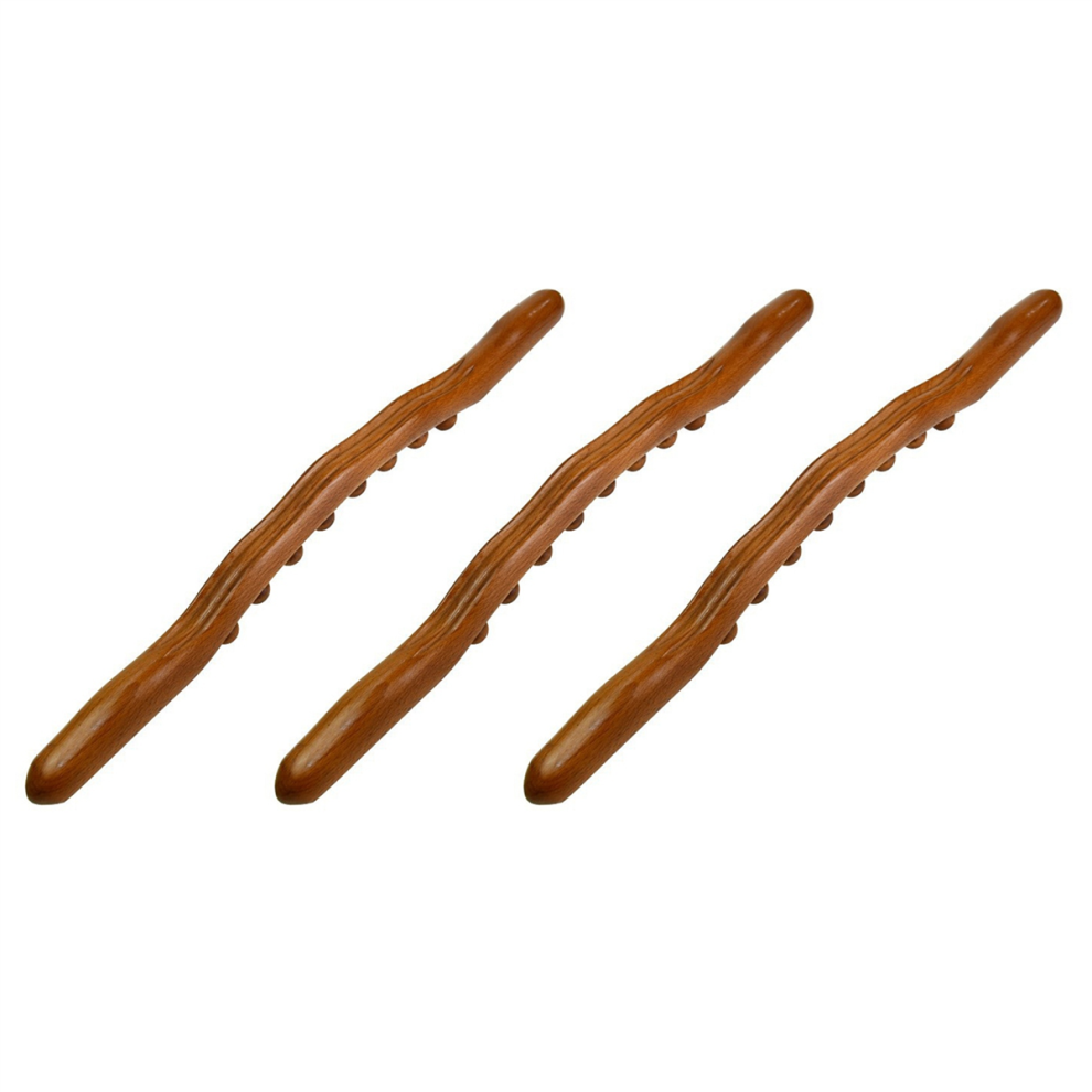 8 Perline Guasha Raschiando Stick Strumenti Per Massaggio In Legno Per Collo E Schiena-image