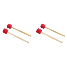 2 baquetas de espuma para bombo, martillos para bombo, baquetas rojas