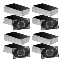 100 piezas de láminas de aluminio para grabado en metal, negro mate