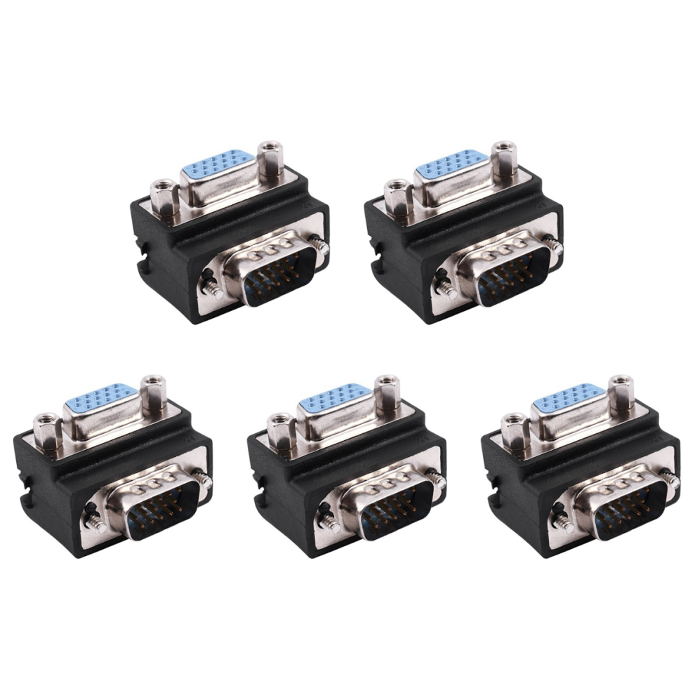 15-Pin Vga Male To Female M/F Right Angle Adapter 4851431247962