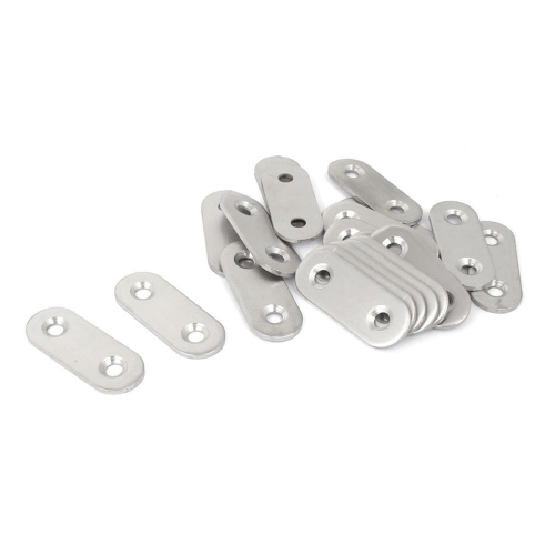 Stainless Steel Flat Bracket Straight Fixing Plates 40mm 20pcs 2