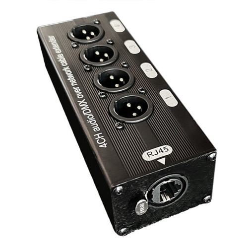 4-Channel 3-Pin XLR Audio and over Network Cable Extender, Male 2