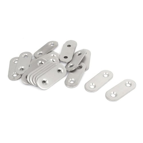 Stainless Steel Flat Bracket Straight Fixing Plates 40mm 20pcs 1