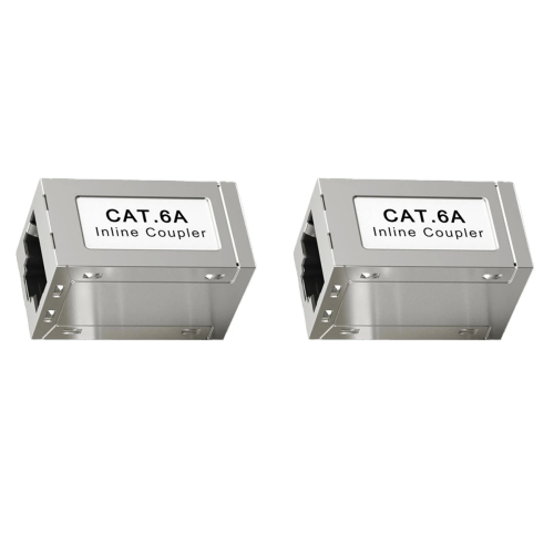 RJ45 Female to Female CAT6A Shielded Coupler Inline Ethernet Coupler