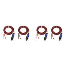 2Pcs Speakon Speaker Cable Bare Wire Open End Cable, Wire Audio Cord