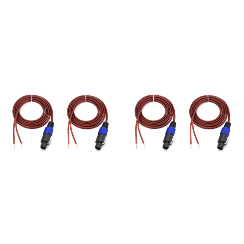 2Pcs Speakon Speaker Cable Bare Wire Open End Cable, Wire Audio Cord