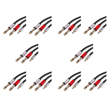 3.5mm to Dual 6.5mm Adapter Jack Audio Cable for Guitar Mixer Bass