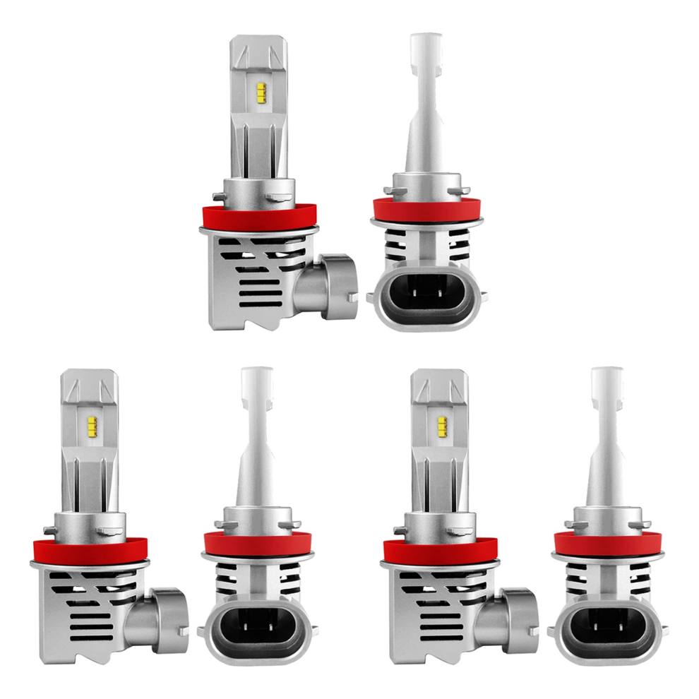 H11 H8 H9 H16 Led Headlight Bulbs 12000Lm 6500K Cool Pack Of 2 White 4851431261432