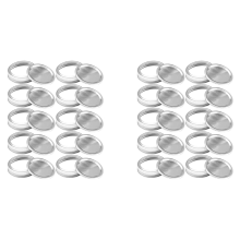 10 Pcs Canning Lids for Jar Wide Mouth Can Caps,Silver 86mm