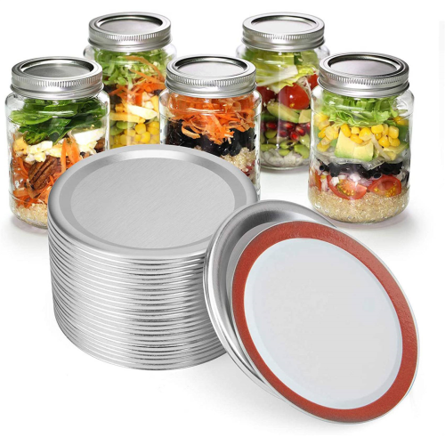24 PCS Jar Lids, Regular Canning Lids with Silicone Seals Rings 2