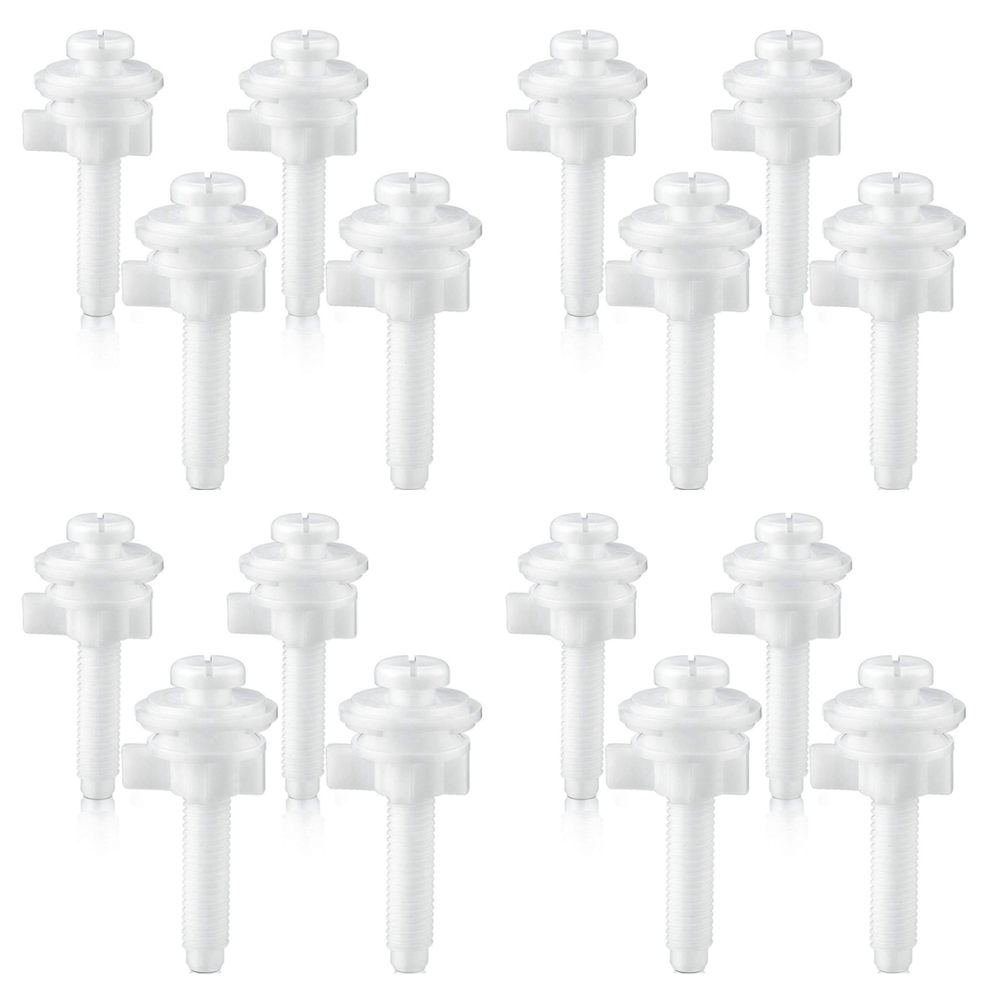 4Pcs Toilet Seat Hinge Bolt Screws With Plastic Nuts And Washers 4851431269926