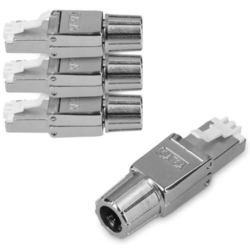 Set of 4 Cat6A RJ-45 Network Connectors-hielded Cat 6A Ethernet Cable 1