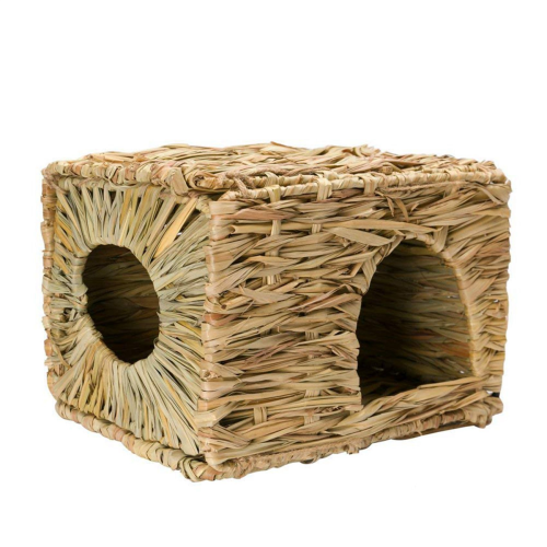 Guinea Pig Ferret Folding Straw Grass House 2
