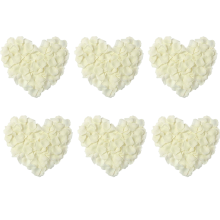100 Pcs Artificial Flower Petal for Wedding Party Decoration, White